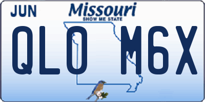 MO license plate QL0M6X