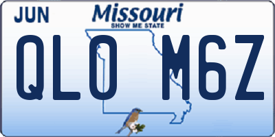 MO license plate QL0M6Z