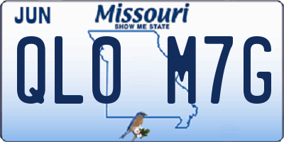 MO license plate QL0M7G