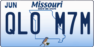 MO license plate QL0M7M