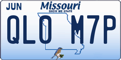 MO license plate QL0M7P