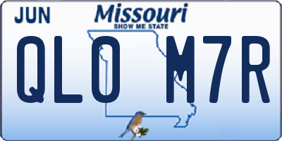 MO license plate QL0M7R