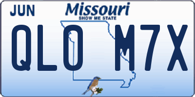 MO license plate QL0M7X