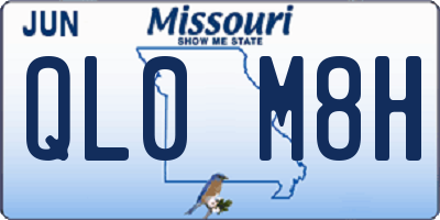 MO license plate QL0M8H
