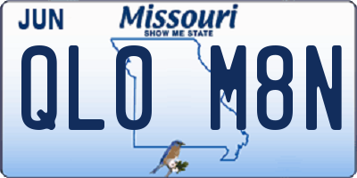 MO license plate QL0M8N