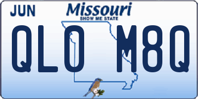 MO license plate QL0M8Q