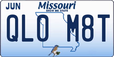MO license plate QL0M8T