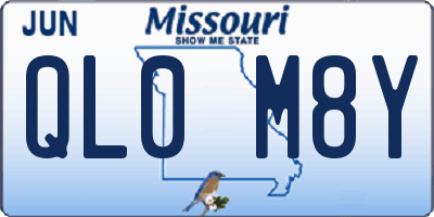 MO license plate QL0M8Y