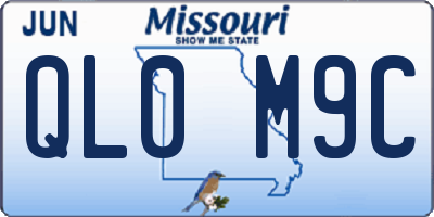 MO license plate QL0M9C