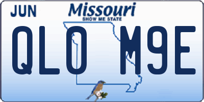 MO license plate QL0M9E