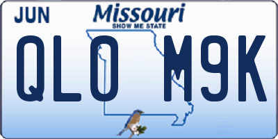 MO license plate QL0M9K