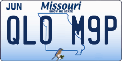 MO license plate QL0M9P