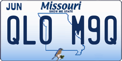 MO license plate QL0M9Q