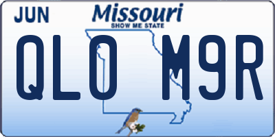 MO license plate QL0M9R