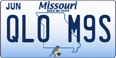 MO license plate QL0M9S
