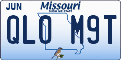 MO license plate QL0M9T