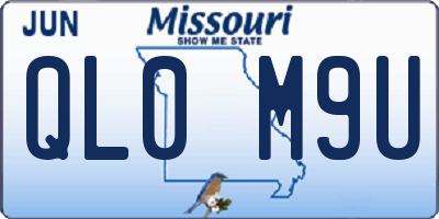 MO license plate QL0M9U