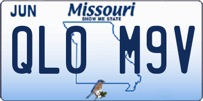MO license plate QL0M9V