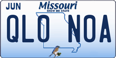 MO license plate QL0N0A