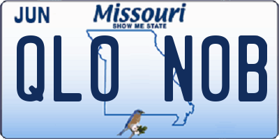 MO license plate QL0N0B
