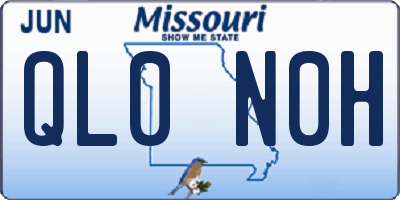 MO license plate QL0N0H