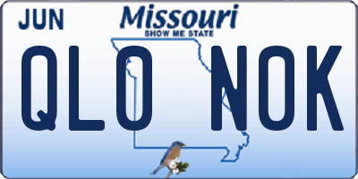 MO license plate QL0N0K