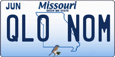 MO license plate QL0N0M