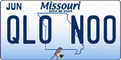 MO license plate QL0N0O