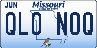 MO license plate QL0N0Q