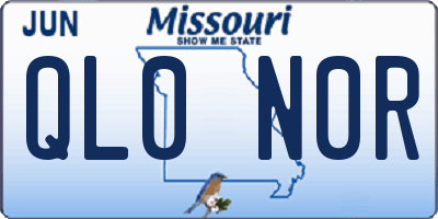 MO license plate QL0N0R