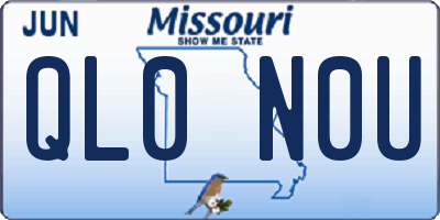 MO license plate QL0N0U