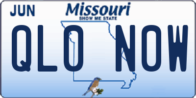 MO license plate QL0N0W