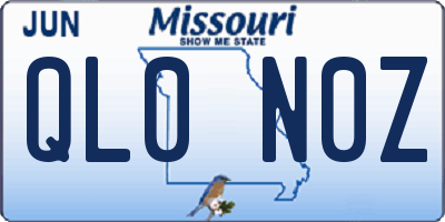 MO license plate QL0N0Z