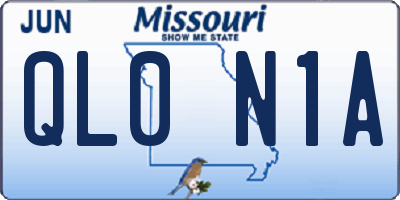 MO license plate QL0N1A