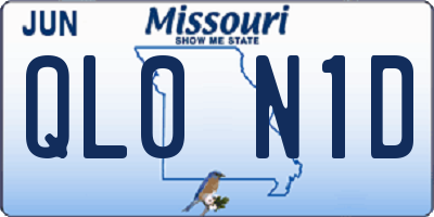 MO license plate QL0N1D
