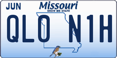 MO license plate QL0N1H