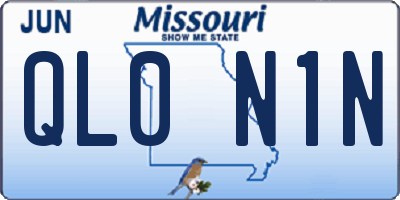 MO license plate QL0N1N