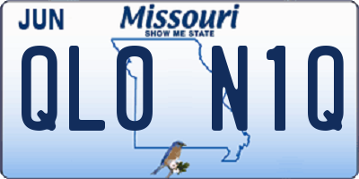 MO license plate QL0N1Q