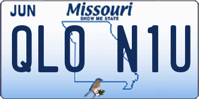MO license plate QL0N1U