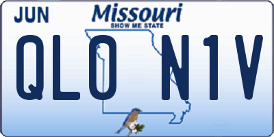 MO license plate QL0N1V