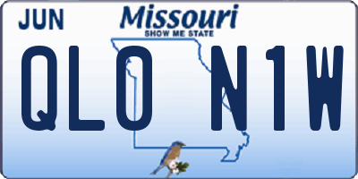MO license plate QL0N1W