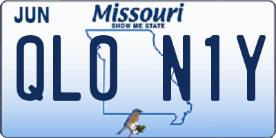 MO license plate QL0N1Y