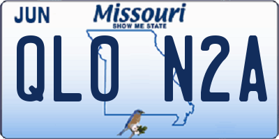 MO license plate QL0N2A