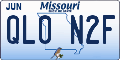 MO license plate QL0N2F