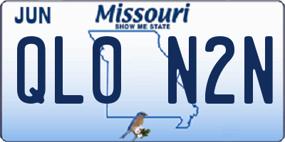MO license plate QL0N2N