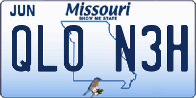 MO license plate QL0N3H