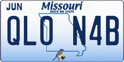 MO license plate QL0N4B