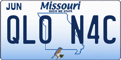 MO license plate QL0N4C