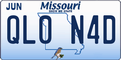 MO license plate QL0N4D