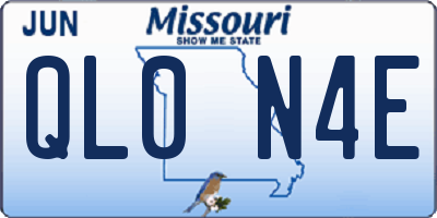 MO license plate QL0N4E
